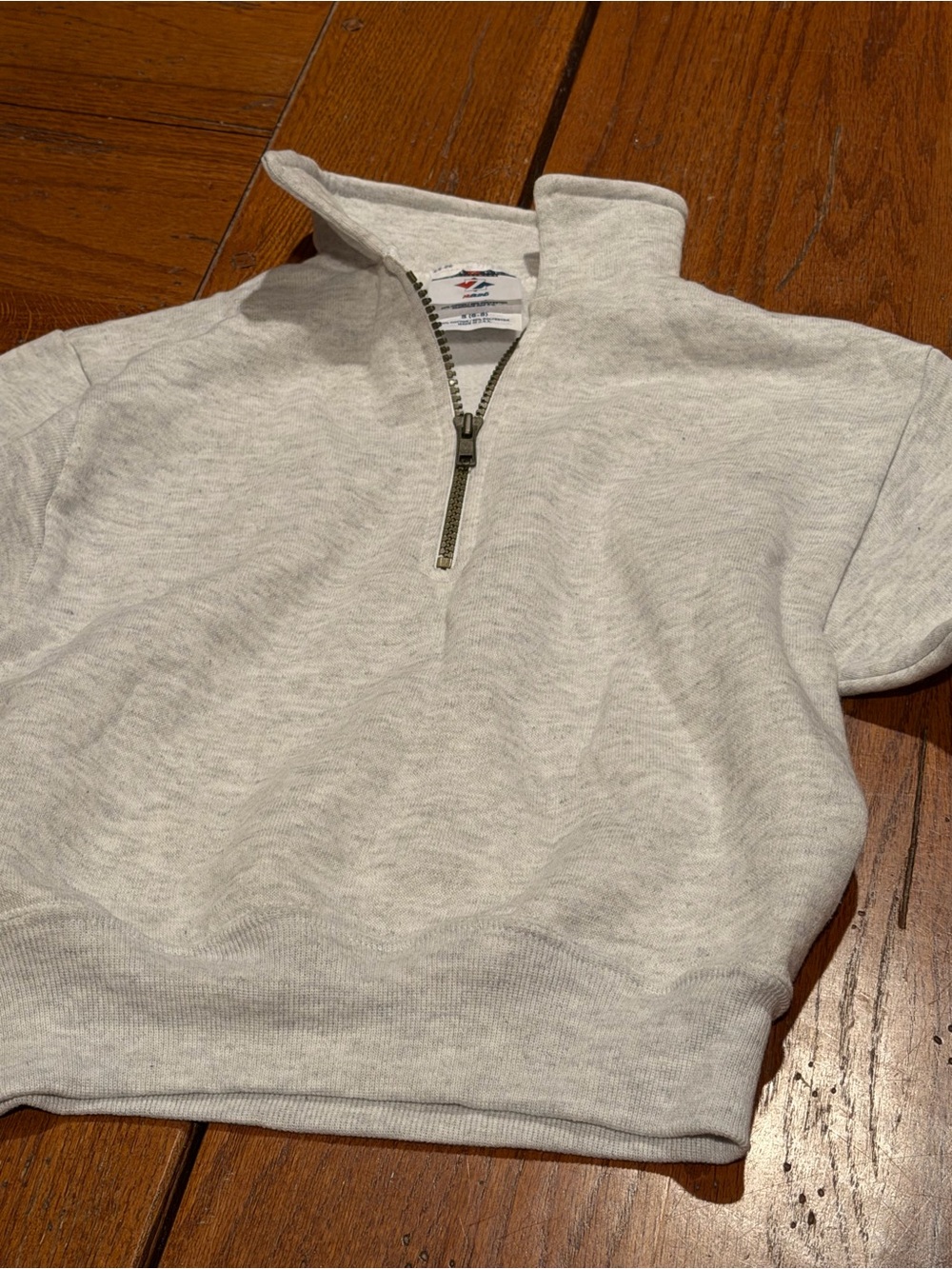 Jerzees Light Gray Quarter-Zip Pullover